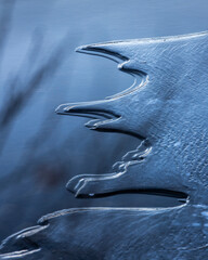 Blue ice texture, frozen water