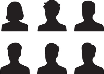 User Avatar Silhouette Icon Set