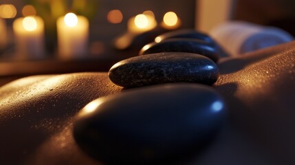 Relaxation hot stone massage therapy