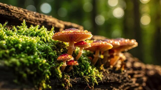 Detailed exploration of the underside of a mushroom cap, revealing the intricate patterns of gills or pores, and the subtle variations in natural color and form.