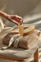 spa still life with towels