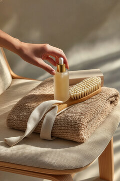 spa still life with towels