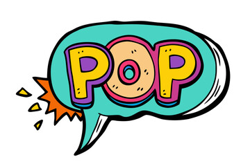 Fototapeta premium Pop comic book speech bubbles and POP lettering. Colorful.