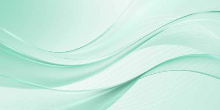 Smooth, flowing, abstract mint green background with wavy lines and subtle gradient effect, creating a calming atmosphere.