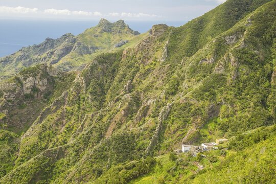 Panorama from Mirador Pico del Ingl&eacute;s, Las, macizo de anaga (Montanas de Anaga), Tenerife, Canary Islands, Spain