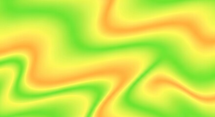 A green and yellow abstract background with wavy lines.