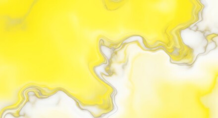 Yellow and white abstract fluid art background with wavy lines and streaks.