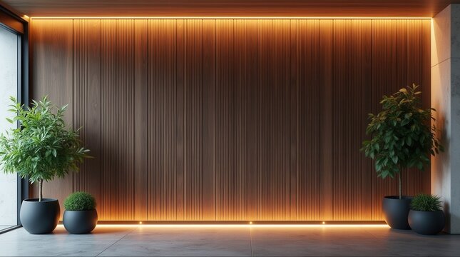 Acoustic wood panel wall 
