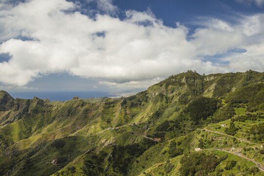 Panorama from Mirador Pico del Ingl&eacute;s, Las, macizo de anaga (Montanas de Anaga), Tenerife, Canary Islands, Spain