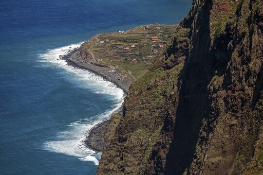 View of the cliffs from the Miradouro da Boa Morte, Ponta do Pargo, Madeira, Portugal
