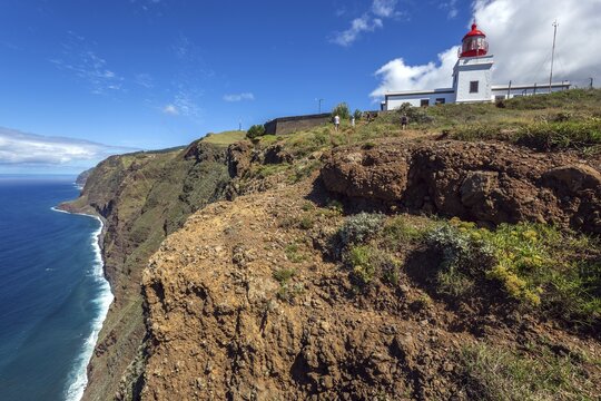 Farol da Ponta do Pargo lighthouse and cliffs, Madeira, Portugal