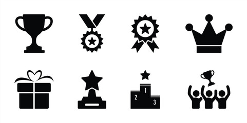 Achievement and Winner Award Icons Set
