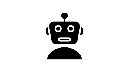 Robot head icon illustration element