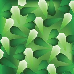 Green 3D elements pattern for creative modern background artwork presentation, vector illustration
