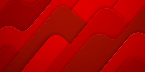Vibrant red abstract background with wavy, layered shapes in varying shades of red, creating a dynamic and modern visual effect.