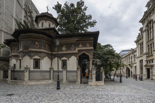 Small orthodox church in the city centre of Bucharest, Romania