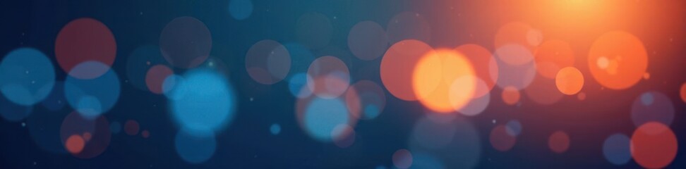 Smooth gradient of blue and orange bokeh circles , sparkle, overlay