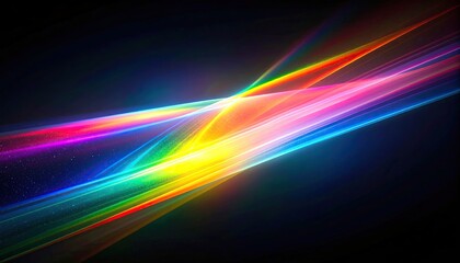 Vivid abstract artwork with flowing light streaks in a spectrum of vibrant colors