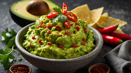 guacamole and chips