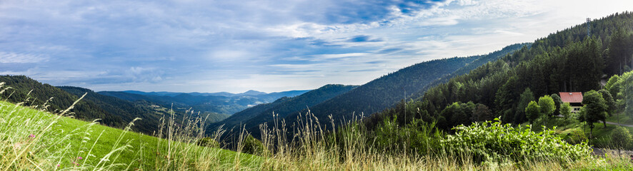 Aussicht vom Col de Bagenelles in den Franz&ouml;sischen Vogesen