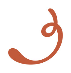 Whimsical loop twirl boho element