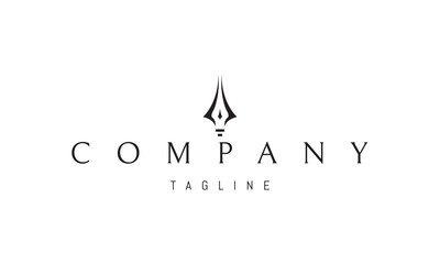 A vector logo featuring an abstract image a lantern shaped like a spear point, symbolizing guidance, strength, and focused light.