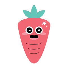 Creative Vector Illustration of a Fresh and Healthy Carrot in Flat Design Style