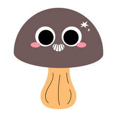 Mushroom Flat Vector Illustration