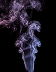 Obraz premium Abstract swirling vaporous forms with delicate color gradients against a dark void