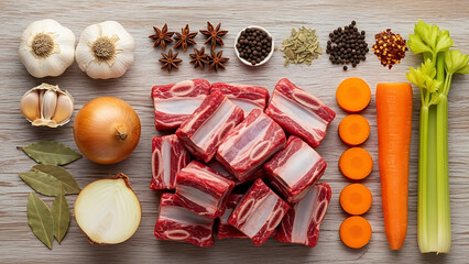 Meat Rack with Vegetables and Spices