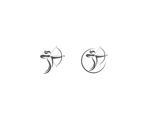 Centaur Archer, mythology creature, Sagitarius Zodiac Sign vector logo icon, fast arch logo from fast archer woman centaur vector for logo, sign, emblem, symbol graphic design vector illustration