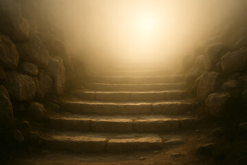 Stone Steps Leading to Light