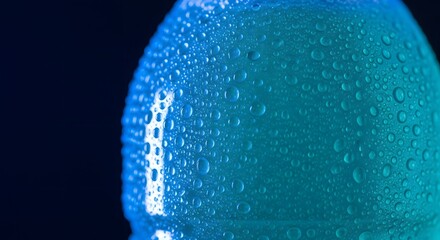 Blue easter egg with glitter texture