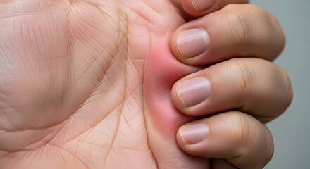 Close up of human fingers and nails