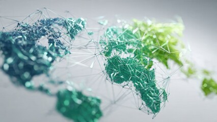 Abstract World Map Network