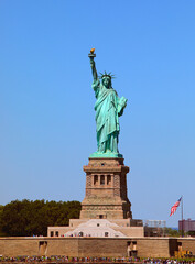 Fototapeta premium statue liberty symbol freedom and american democracy in new york