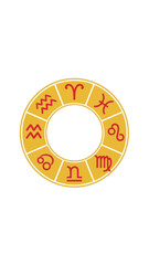 Astrology Symbols Circle Zodiac Signs Representing Celestial Bodies and Their Influence on Human Life and Destiny