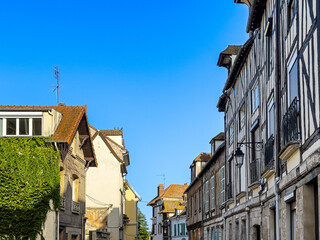 Street view of downtown Vernon, France