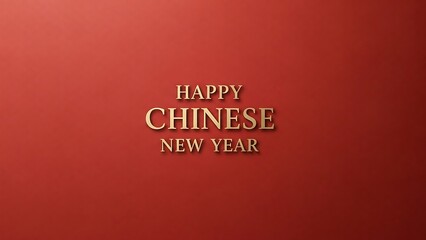 Celebrate the arrival of the Lunar New Year with a vibrant design featuring the elegant golden text 'Happy Chinese New Year' on a classic festive red background, perfect for holiday greetings and cult