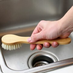 Eco-Friendly Scrubbing: Brush in Action