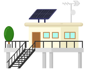 Modern Minimalist House with Rooftop Solar Panel System