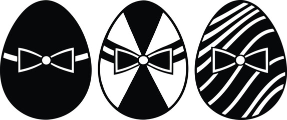 vector illustration of a black and white easter egg background