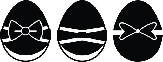 black and white easter egg design