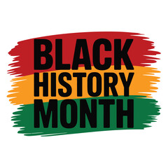 Naklejka premium Celebrating black history month with pride and unity