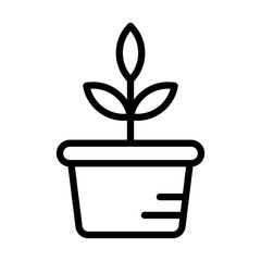 Plant Pot Icon Design