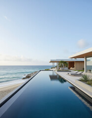 Coastal Residence with Infinity Pool and Ocean View Captivating Serenity and Modern Architecture