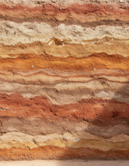 Fototapeta premium Detailed cross-section showcasing layers of earth, revealing geological formations and sediment