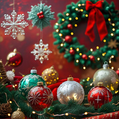 Collection of Christmas decorations