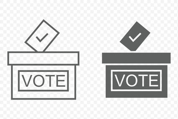 Referendum icons in simple black style symbol sign for apps and website