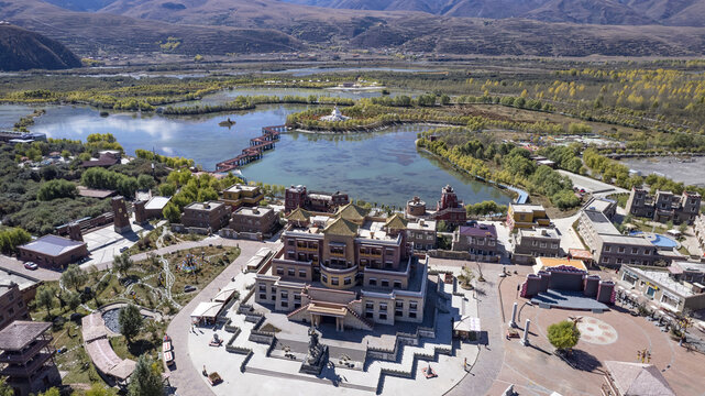 King Gesar Cultural City Aerial View, Ganzi Tibet